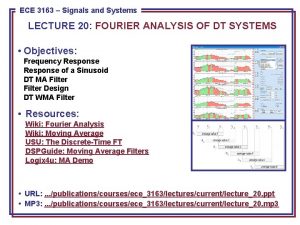 ECE 3163 8443Signals Pattern and Recognition ECE Systems