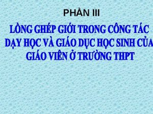 PHN III 1 MC TIU Kt thc phn
