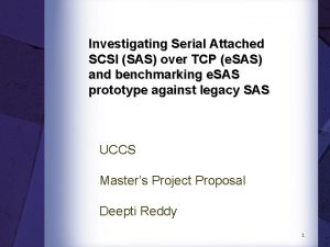 Investigating Serial Attached SCSI SAS over TCP e