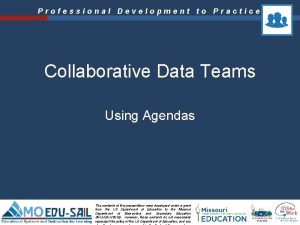 Professional Development to Practice Collaborative Data Teams Using