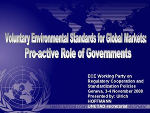 ECE Working Party on Regulatory Cooperation and Standardization