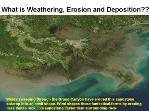 What is Weathering Erosion and Deposition Winds sweeping