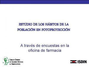 ESTUDIO DE LOS HBITOS DE LA POBLACIN EN