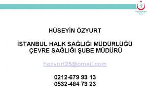 HSEYN ZYURT STANBUL HALK SALII MDRL EVRE SALII