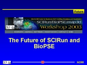 Future The Future of SCIRun and Bio PSE