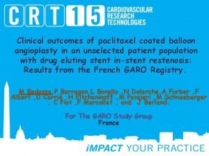 Clinical outcomes of paclitaxel coated balloon angioplasty in