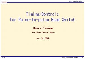 Linac Faster Beam Switch TimingControls for Pulsetopulse Beam