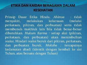 Prinsip etika hindu