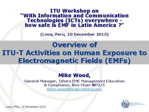 ITU Workshop on With Information and Communication Technologies