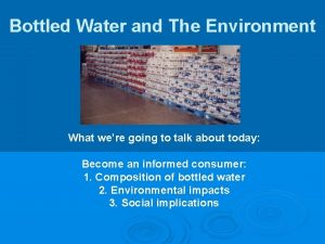 Ewg bottled water scorecard