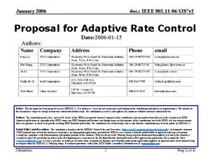 January 2006 doc IEEE 802 11 061287 r