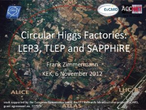 cern chaccnet Circular Higgs Factories LEP 3 TLEP