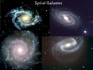 Spiral Galaxies Elliptical Galaxies Irregular Galaxies Classification of