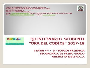 ISTITUTO COMPRENSIVO STATALE T Tasso di Bisaccia SCUOLA