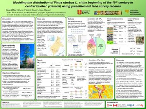 th 19 Modeling the distribution of Pinus strobus