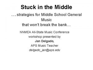 Stuck in the Middle strategies for Middle School