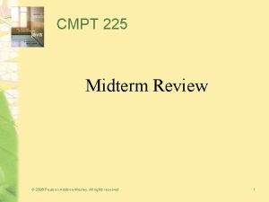 CMPT 225 Midterm Review 2006 Pearson AddisonWesley All