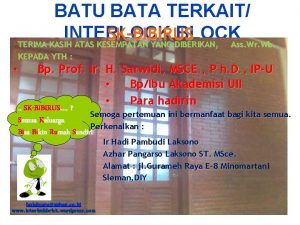 BATU BATA TERKAIT INTERLOCK BLOCK SKBIBIRUS TERIMA KASIH