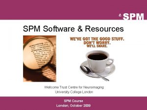 SPM Software Resources Wellcome Trust Centre for Neuroimaging