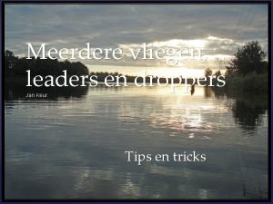 Meerdere vliegen leaders en droppers Jan Keur Tips