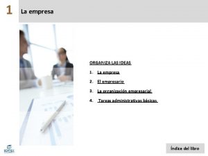 Organiza las ideas