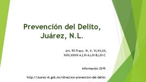 Prevencin del Delito Jurez N L Art 95