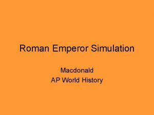 Roman emporor simulator