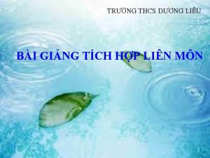 TRNG THCS DNG LIU BI GING TCH HP