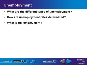 Unemployment What are the different types of unemployment