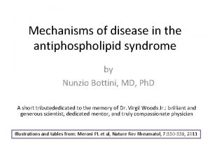 Mechanisms of disease in the antiphospholipid syndrome by