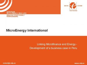 Micro energy international