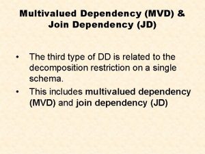 Join dependency