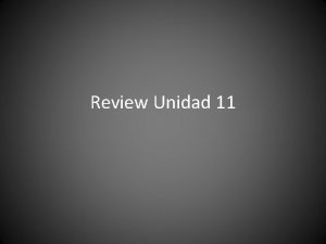 Review Unidad 11 Voy a salir el fin