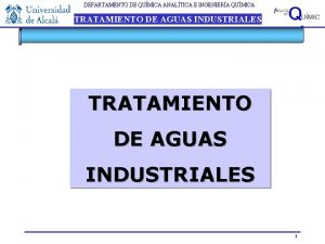 DEPARTAMENTO DE QUMICA ANALTICA E INGENIERA QUMICA TRATAMIENTO