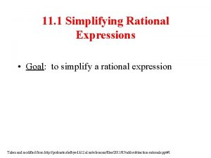 Simplify rational expression