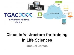 The Genome Analysis Centre Cloud infrastructure for training