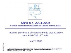 SNVI a s 2004 2005 Servizio nazionale di