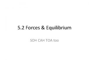5 2 Forces Equilibrium SOH CAH TOA too