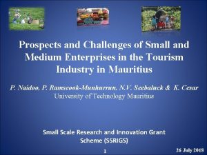 Prospects and Challenges of Small and Medium Enterprises