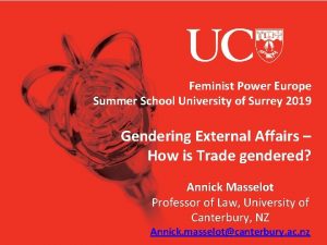 Feminist Power Europe Summer School University of Surrey