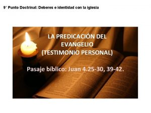 9 Punto Doctrinal Deberes e identidad con la