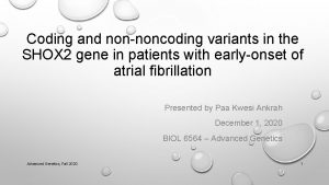 Coding and nonnoncoding variants in the SHOX 2