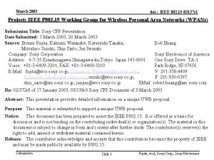 March 2003 doc IEEE 802 15 03137 r