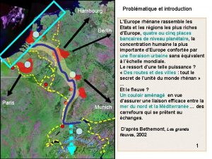 Hambourg Berlin Paris Munich Problmatique et introduction LEurope