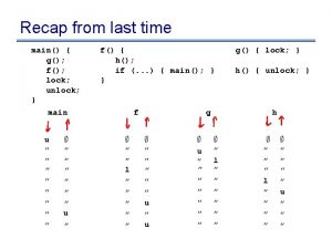 Another lock protocol example main g f lock