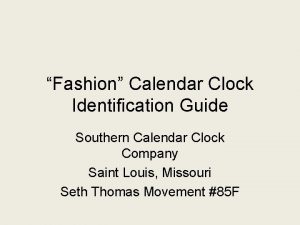 Southern calendar clock company