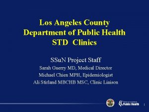 Los Angeles County Department of Public Health STD