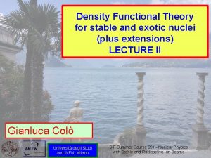 Density Functional Theory for stable and exotic nuclei