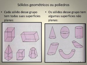 Classifique cada poliedro em convexo ou não convexo