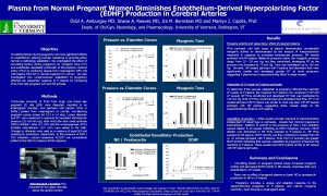 Plasma from Normal Pregnant Women Diminishes EndotheliumDerived Hyperpolarizing